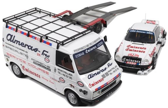 Available To Order – Citroen C35 Almeras + Trailer w/Porsche 911 SC #5 Rallye of Portugal 1981 1:18 (OTT 374)