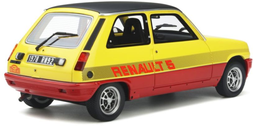 Available To Order – Renault 5 TS Monte Carlo Yellow/Red 1:18 Otto Mobile Club Model (OTT 891)
