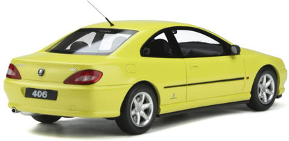 Available To Order – Peugeot 406 V6 Coupe Yellow 1:18 Otto Mobile Club Model (OTT 897)