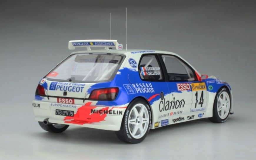 Available To Order – Peugeot 306 Maxi Rallye Monte Carlo 1998 #14 Delecour 1:12 Otto Mobile Club Model (OTT G065)
