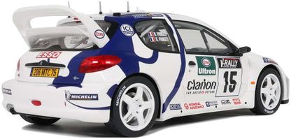 Available To Order – Peugeot 206 WRC White Tour De Corse 1999 1:12 Otto Mobile Club Model (OTT G081)