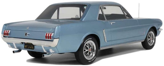 Available To Order – Ford Mustang V8 Hard Top Silver Blue Pony 1965 1:12 Otto Mobile Club Model (OTT G089)