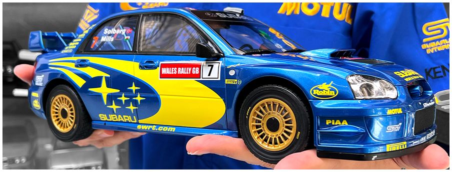 Available To Order – Subaru Impreza (S9) WRC Blue P. Solberg Wales Rallye 2003 1:12 Otto Mobile Club Model (OTT G092)