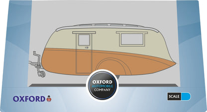 Caravan - Orange/Cream 1:76 Oxford Diecast Model (view 2)