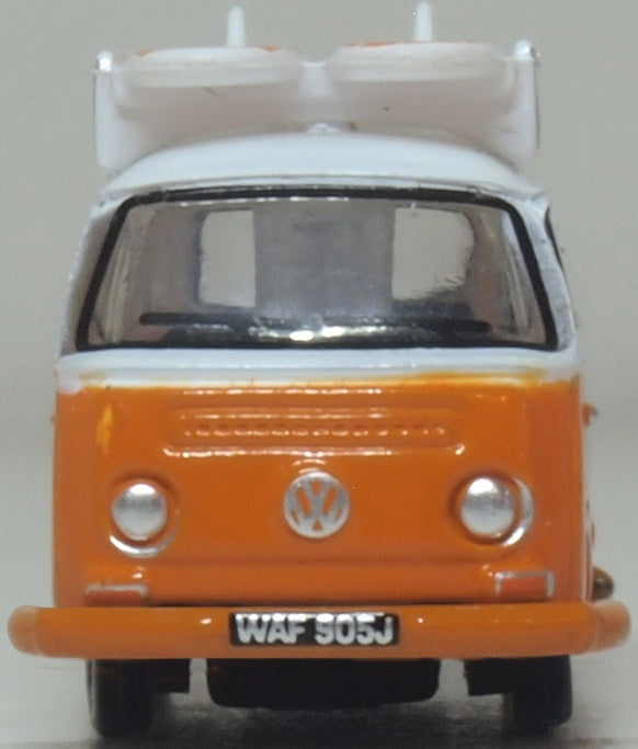 VW T2 Bay Window Bus/Surfboards Signal Orange 1:148 Oxford Diecast Model (view 2)