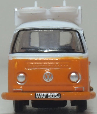 VW T2 Bay Window Bus/Surfboards Signal Orange 1:148 Oxford Diecast Model (view 2)