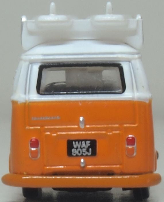 VW T2 Bay Window Bus/Surfboards Signal Orange 1:148 Oxford Diecast Model (view 5)