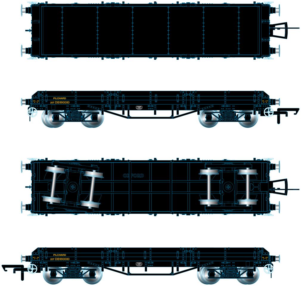 Pilchard Wagon BR Black DB990080 1:76 – diecast model (view 2)