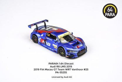 Available To Order – Audi R8LMS 2019 2019 FIA Macau GT Team WRT Vanthoor #25 (LHD) 1:64 (PAR 55255)