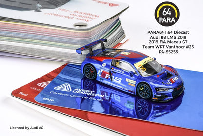 Available To Order – Audi R8LMS 2019 2019 FIA Macau GT Team WRT Vanthoor #25 (LHD) 1:64 (PAR 55255)