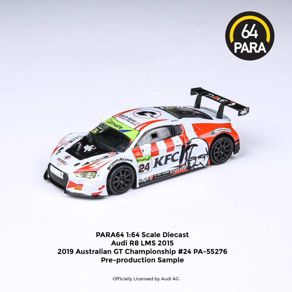 Audi R8 LMS 2015 2019 Australian GT PAR55276 1:64 Para64 Diecast Model