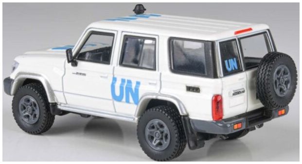 Available to Order – Toyota Land Cruiser LC76 United Nations 2014 (LHD) 1:64 (PAR 55319)