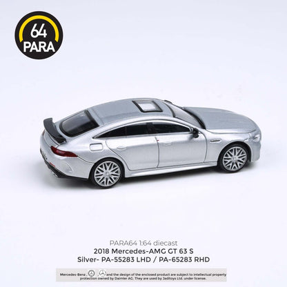 Available to Order – Mercedes AMG GT 63 S Silver 2018 (RHD) 1:64 (PAR 65283)