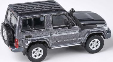 Available to Order – Toyota Land Cruiser 71 Short Wheel Base Graphite Grey 2014 (RHD) 1:64 (PAR 65562)