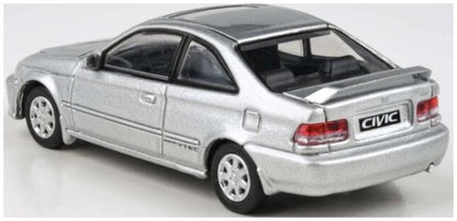 Available to Order – Honda Civic EM1 Vogue Silver Metallic w/Wing 1999 (RHD) 1:64 (PAR 65626)
