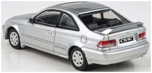 Honda Civic EM1 Vogue Silver Metallic w/Wing 1999 (RHD) 1:64 – diecast model (view 2)