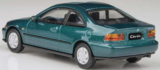 Available To Order – Honda Civic Coupe EJ1 Paradise Blue Green 1995 (RHD) 1:64 Para64 Model (PAR 65768)