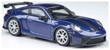 Porsche 911 GT3 (992.2) Gentian Blue Metallic (RHD) 2025 1:64 – diecast model (view 2)