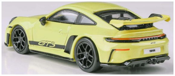 Porsche 911 GT3 (992.2) Cartagena Yellow 2025 (RHD) 1:64 – diecast model (view 2)