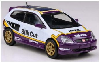 Available to Order – Honda Civic Type R EP3 Silk Cut 2001 (RHD) 1:64 (PAR 66351)