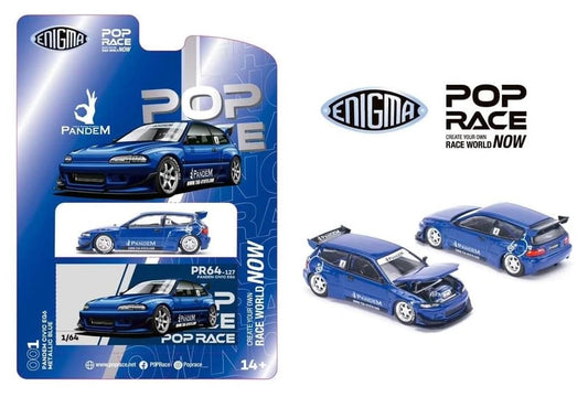 1:64 POP RACE Enigma Exclusive Honda Pandem Civic EG6 PRE001