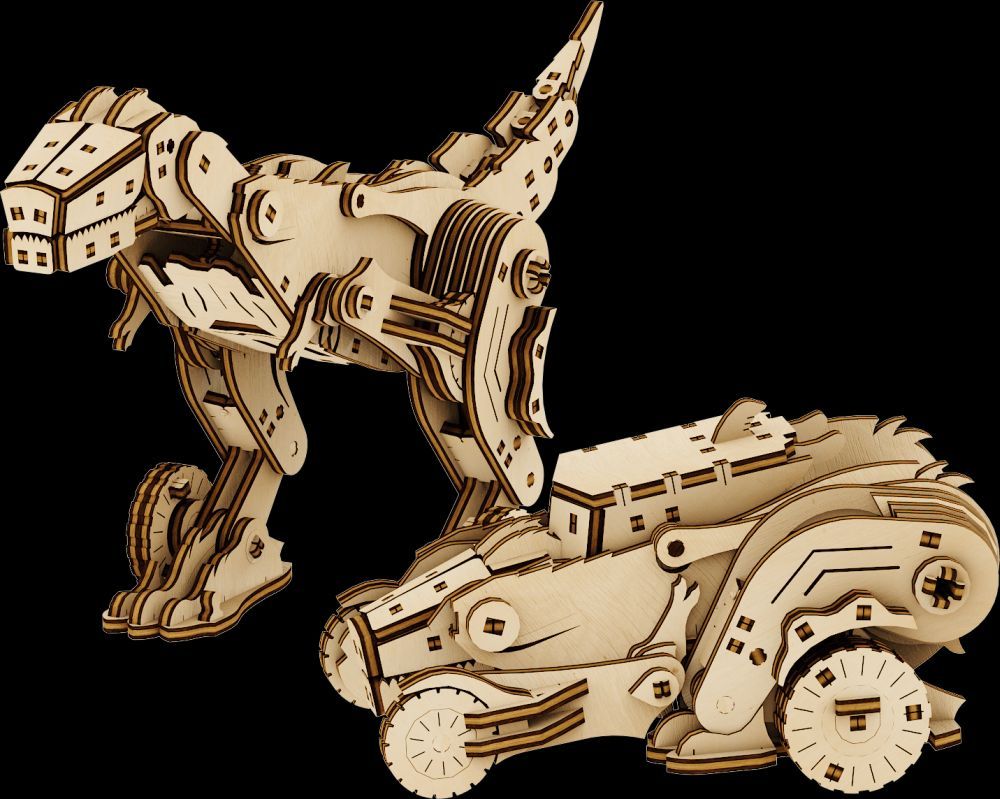 Available to Order – Transformer 'Dinocar' (206pcs) (290x112x163) & (148x112x84) (PWD 10016)