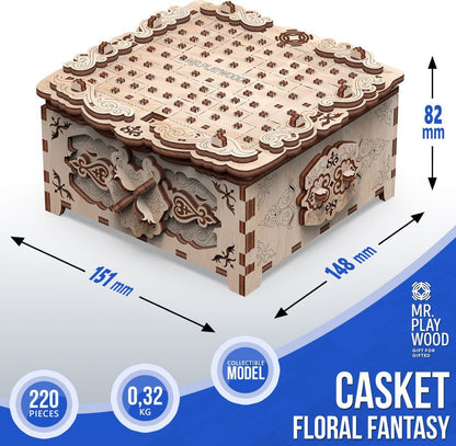 Available To Order – Casket "Floral Fantasy" - 220Pcs Puzzle Box (PWD 10607)