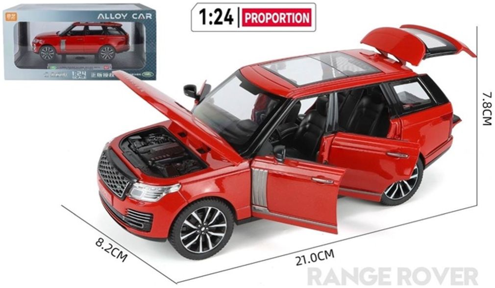 Available to Order – Range Rover 50th Anniversary Version Red Opening Parts/Light and Sound -1:24 Q2001A 1:24 (QXT 2401013R)