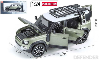 Available to Order – Land Rover Defender 110 Green Opening Parts/Light and Sound -1:24 Q2002A 1:24 (QXT 2401014G)