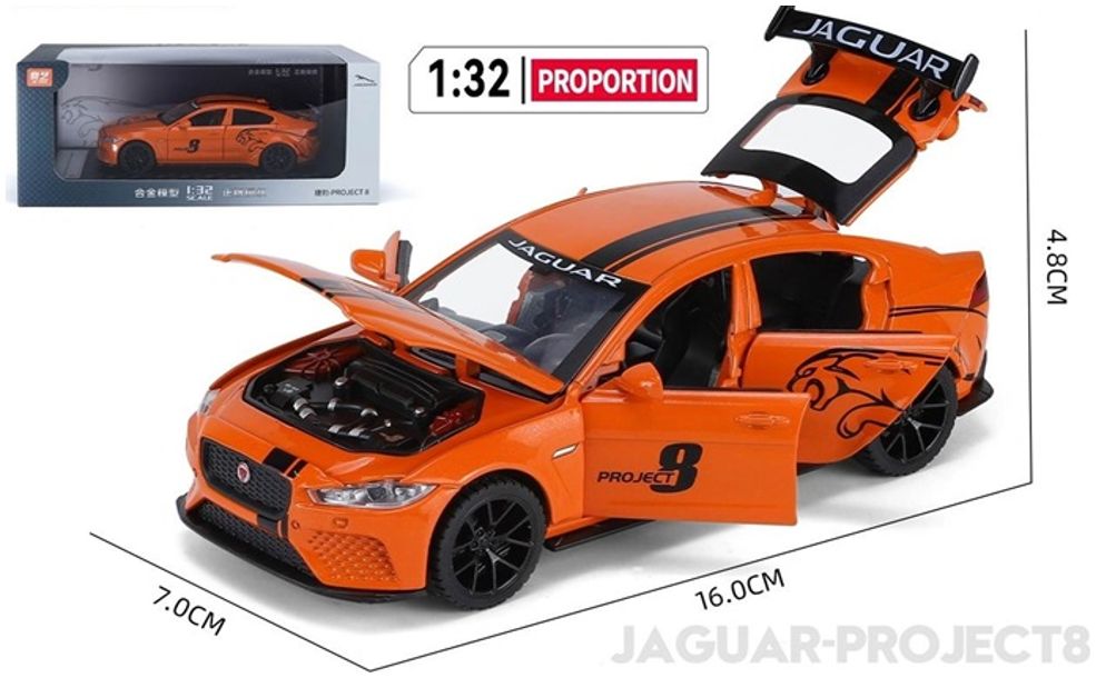 Available to Order – Jaguar XE SV Project 8 Blue Opening Parts/Light and Sound ~1:32 Q3003A 1:32/1:30 (QXT 2401018B)
