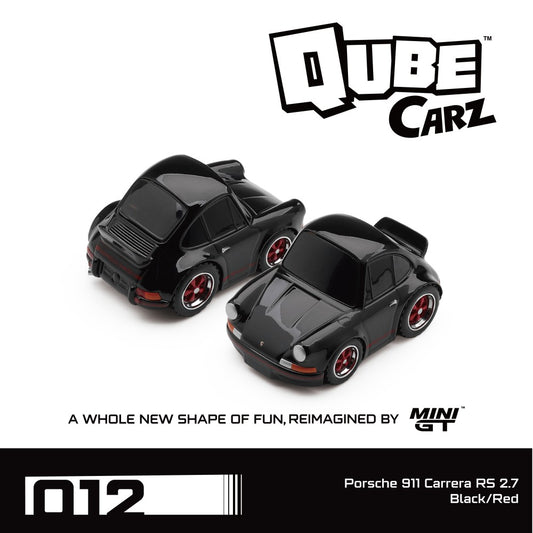 Pre-Order – Qubecarz Porsche 911 Carrera RS 2.7 Black/Red Blister Packaging QZ00612-BL Stocks Due Nov / Dec 2026 1:64 Mini GT Diecast Model Stocks Due Nov / Dec 2026