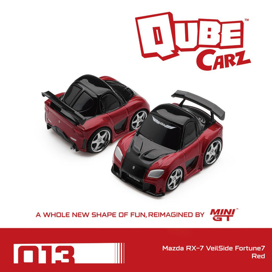 Pre-Order – Qubecarz Mazda RX-7 VeilSide FORTUNE7 Red Blister Packaging QZ00613-BL Stocks Due Nov / Dec 2026 1:64 Mini GT Diecast Model Stocks Due Nov / Dec 2026