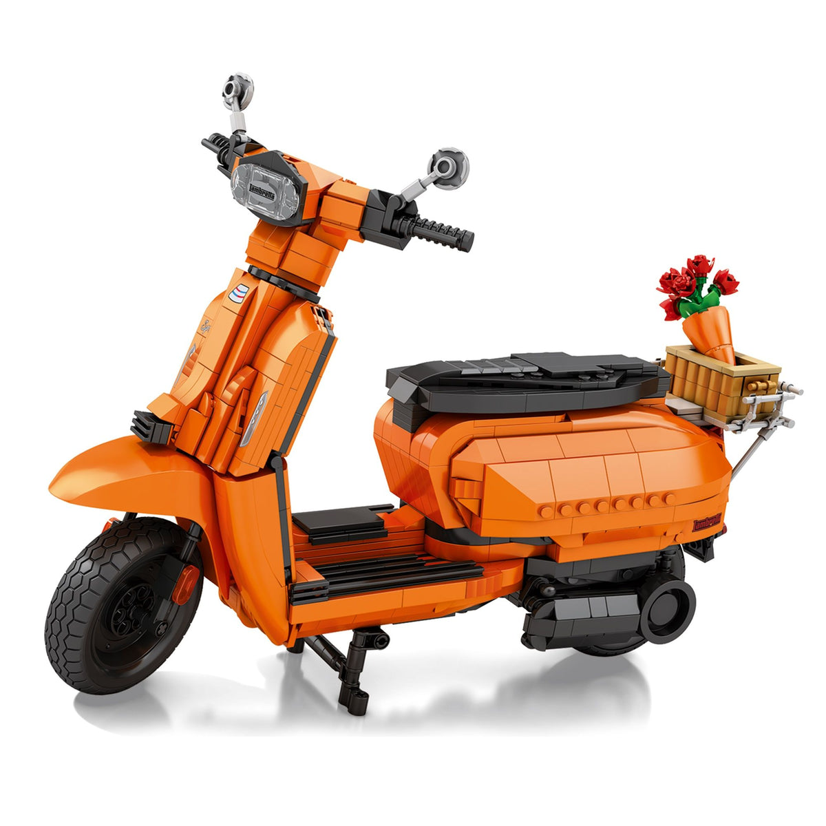 Available To Order – Lambretta V200 Scooter Orange (1169pcs) 32.7 CM Reobrix Model (REO 11036)