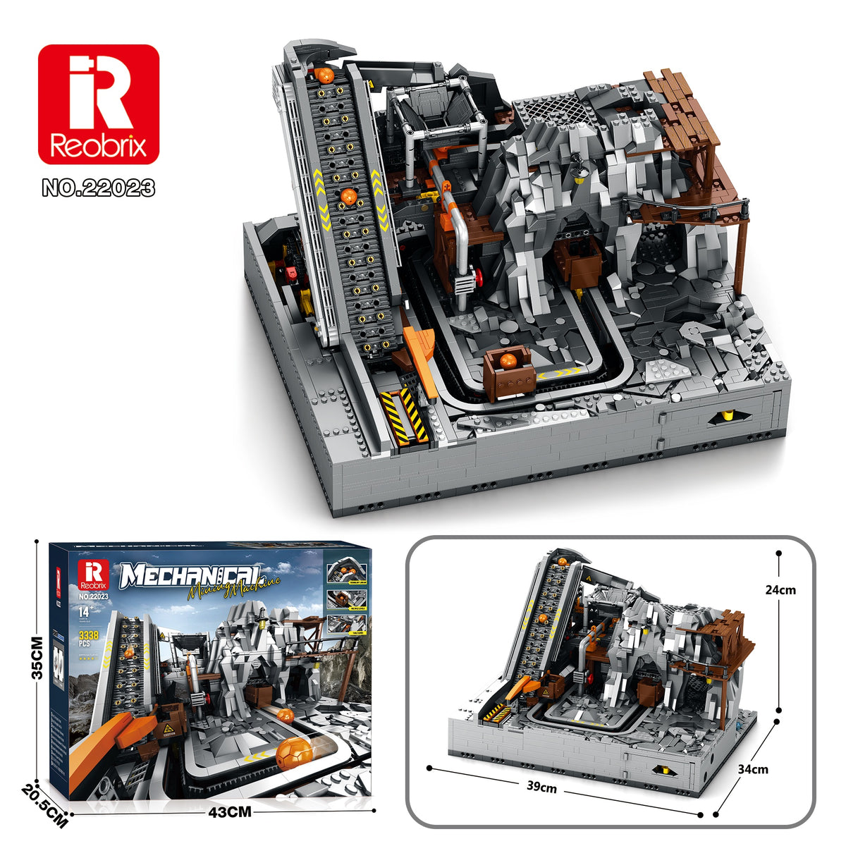 Available To Order – Mining Machine Remote Control (3,338pcs) 39 CM Reobrix Model (REO 22023)