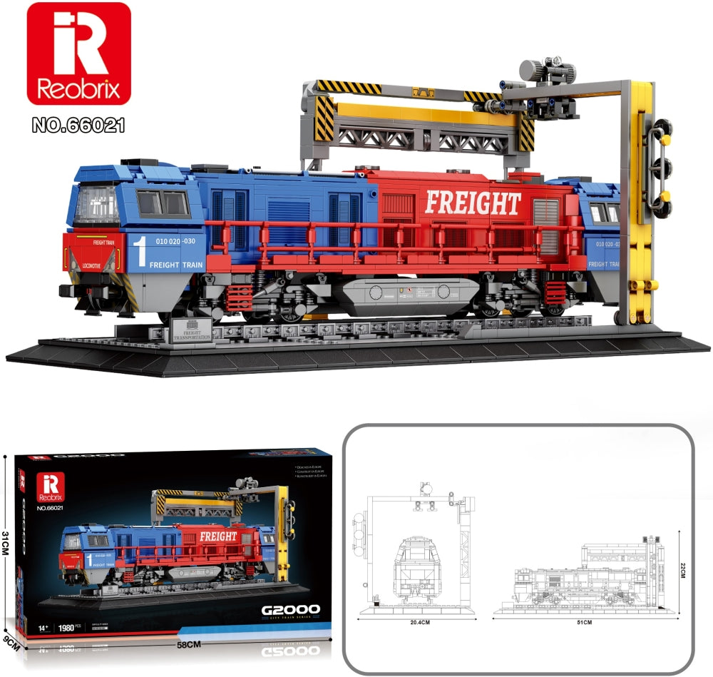 Available To Order – G2000 European Freight Train (1,980pcs) 51 CM Reobrix Model (REO 66021A)