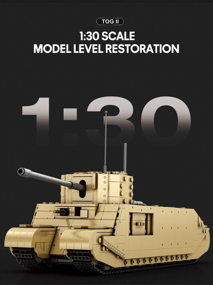 Available To Order – TOG II British Heavy Tank (1,427pcs) 1:30 Reobrix Model (REO 77032)