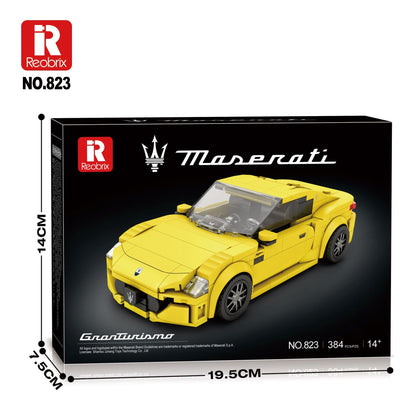 Available To Order – Maserati Granturismo Yellow (384pcs) 1:24 Reobrix Model (REO 823)