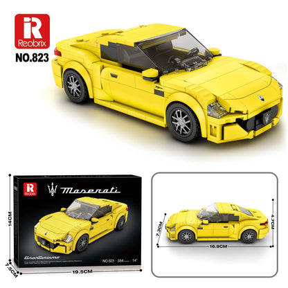 Available To Order – Maserati Granturismo Yellow (384pcs) 1:24 Reobrix Model (REO 823)