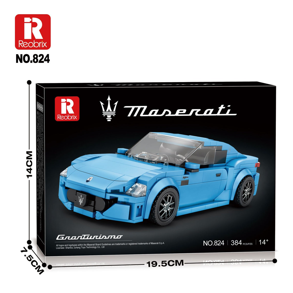 Available To Order – Maserati Granturismo Blue (384pcs) 1:24 Reobrix Model (REO 824)