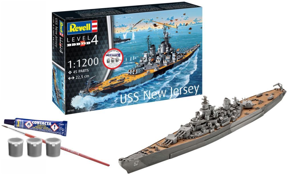 Battleship USS New Jersey Starter Kit 1:1200 Revell Model (view 2)