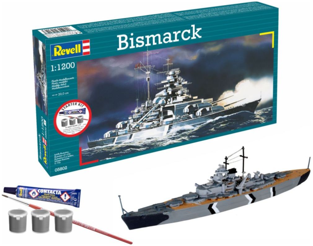 Battleship Bismarck Starter Kit 1:1200 Revell Model (view 2)