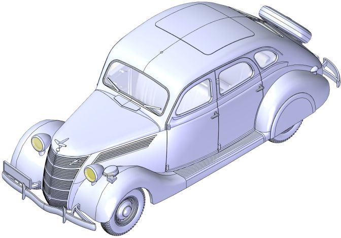 Ford V8-G81A Special 1938 1:35 Roden Kits Model (view 2)