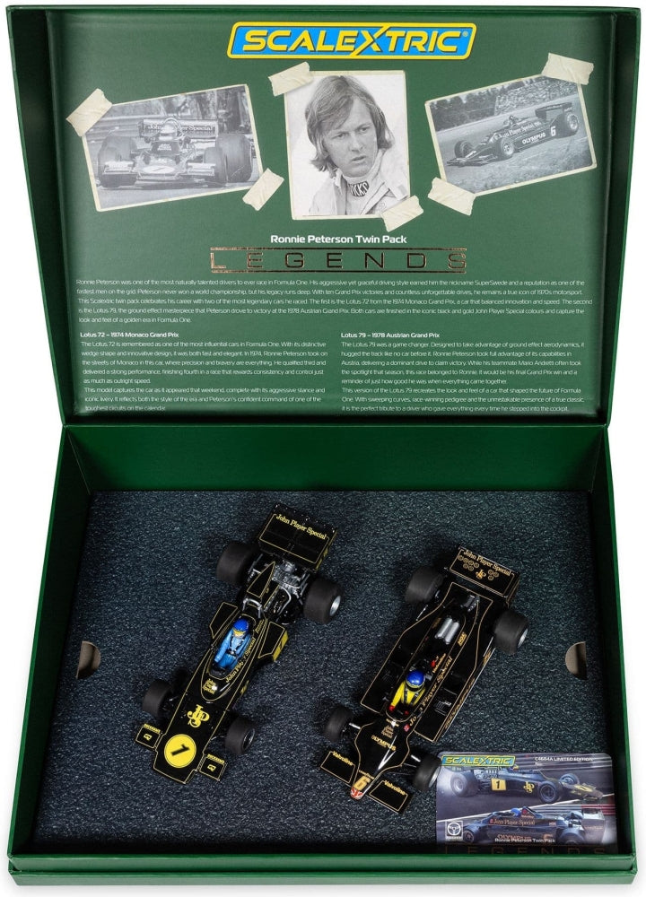 Scalextric Ronnie Peterson Twin Pack Lotus 72 and 79 1:32 Scalextric Model (view 2)