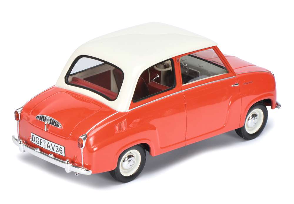Available to Order – Goggomobil - Red/White 1:18 Schuco Model (SHU 00097)