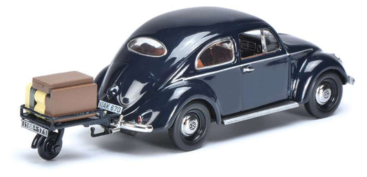 Available to Order – VW Beetlewith trailer - Dark Blue 1:43 (SHU 03894)