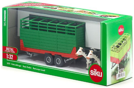 Available to Order – Livestock Trailer w/2 Cows 1:32 (SIK 2875)
