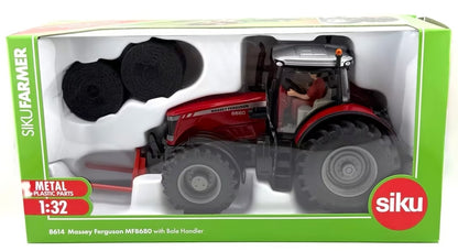 Available To Order – Massey Ferguson MF 8680 w/Bale Handler 1:32 Siku Model (SIK 8614)