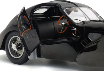Available To Order – Bugatti Type 57 SC Atlantic Black 1937 1:18 Solido Model (SOL 1802101)