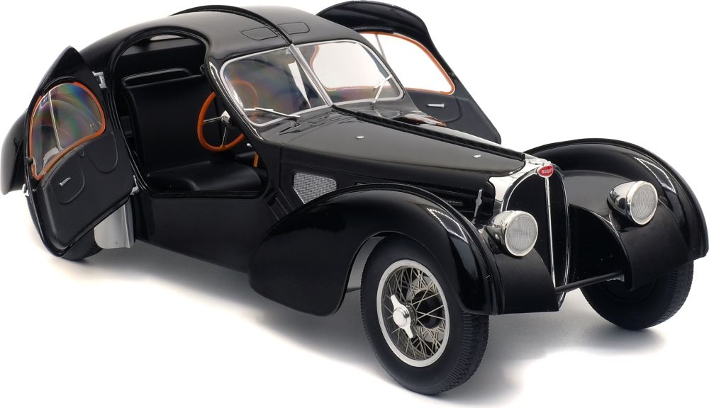 Available To Order – Bugatti Type 57 SC Atlantic Black 1937 1:18 Solido Model (SOL 1802101)