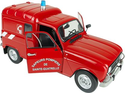 Renault 4LF4 Pompier Red 1976 1:18 Solido Model (view 5)